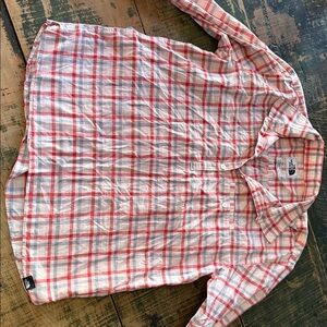 The North Face Red and White Plaid Button Down Shirt
